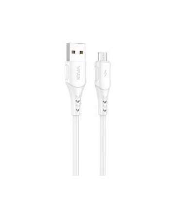 USB to Micro USB cable VFAN Colorful X12, 3A, 1m (white)