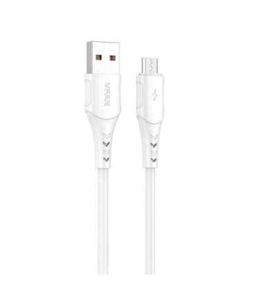 USB to Micro USB cable VFAN Colorful X12, 3A, 1m (white)