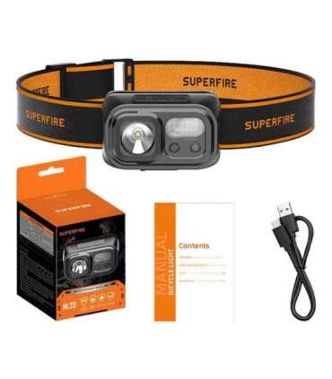 Headlamp Superfire HL23, 220lm, USB-C