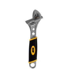 Adjustable Wrench with Plastic Handler Deli Tools EDL30108, 8" (silver)