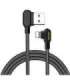 Angle USB Lightning Cable Mcdodo CA-4671 LED, 1.2m (Black)