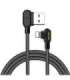 Angle USB Lightning Cable Mcdodo CA-4671 LED, 1.2m (Black)