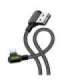 Angle USB Lightning Cable Mcdodo CA-4671 LED, 1.2m (Black)