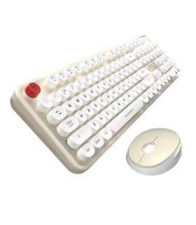 Wireless keyboard + mouse set MOFII Sweet 2.4G (White-Beige