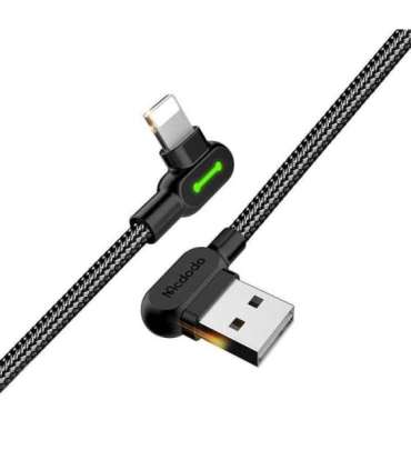 USB to Lightning cable, Mcdodo CA-4673, angled, 1.8m (black)