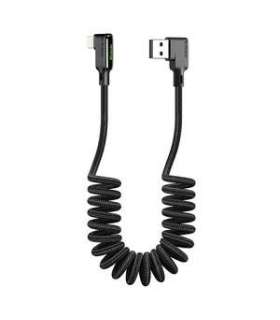 USB to Lightning cable, Mcdodo CA-7300, angled, 1.8m (black)