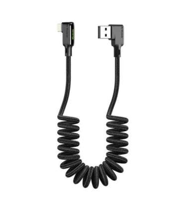 USB to Lightning cable, Mcdodo CA-7300, angled, 1.8m (black)