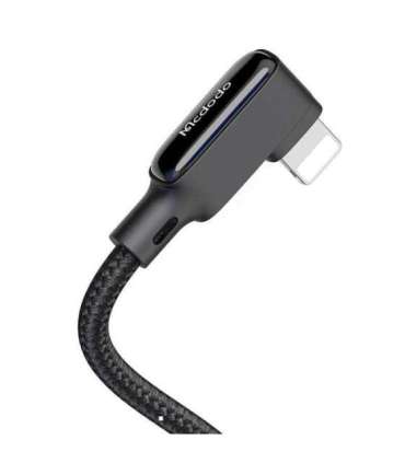 USB to Lightning cable, Mcdodo CA-7300, angled, 1.8m (black)