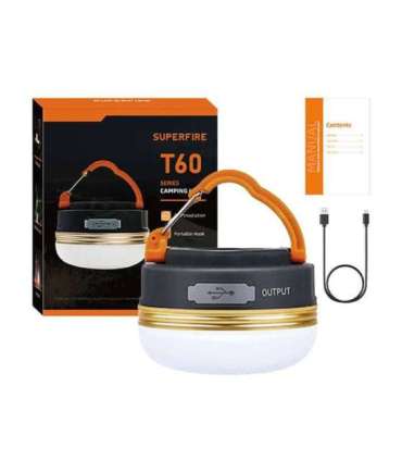 Camping lamp Superfire T60, 2,5W, 1000mAh