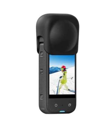 Silicone protective lens cover Puluz for Insta360 X3 (black)