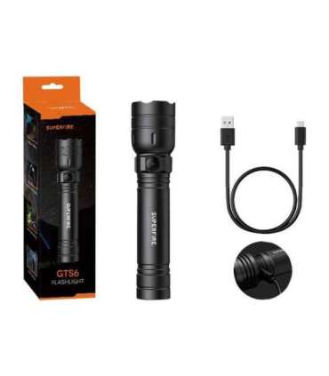 Flashlight Superfire GTS6, 360lm, USB-C