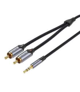 Cable Audio 2xRCA to 3.5mm Vention BCNBG 1.5m (grey)