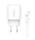 Fast charger Foneng 1x USB EU40 + USB C to Lightning cable