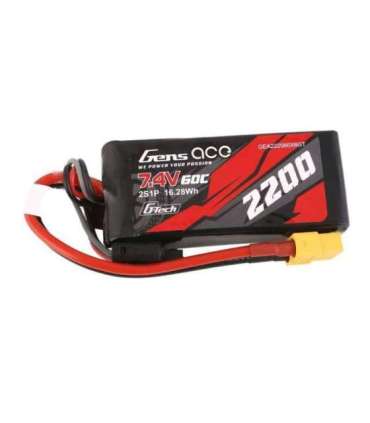 GensAce G-Tech LiPo 2200mAh 7.4V 60C 2S1P XT60 Battery