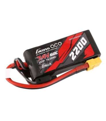 GensAce G-Tech LiPo 2200mAh 7.4V 60C 2S1P XT60 Battery