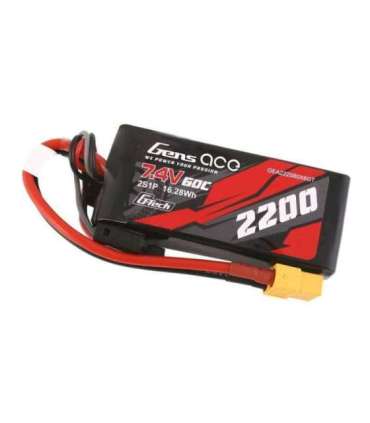 GensAce G-Tech LiPo 2200mAh 7.4V 60C 2S1P XT60 Battery
