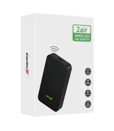 Carlinkit 2AIR wireless adapter Apple Carplay/Android Auto (black)