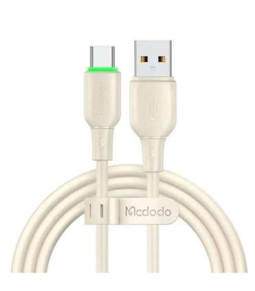USB to USB-C Cable Mcdodo CA-4750 with LED light 1.2m (beige)