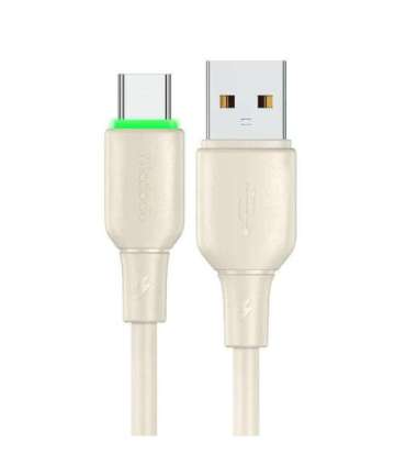 USB to USB-C Cable Mcdodo CA-4750 with LED light 1.2m (beige)