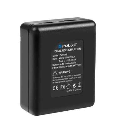 2-slot charger Puluz PU919B for GoPro Hero 9/10/11/12