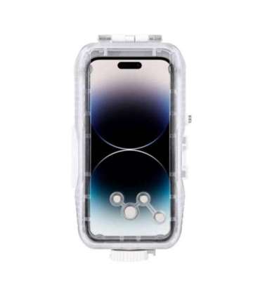Plastic waterproof phone case Puluz for iPhone 14 Plus/Pro Max/13 Pro Max/12 Pro Max/11 Pro Max (white)