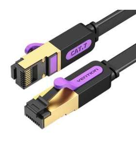 Flat Network Cable UTP CAT7 Vention ICABF RJ45 Ethernet 10Gbps 1m Black