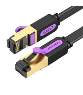 Flat Network Cable UTP CAT7 Vention ICABJ RJ45 Ethernet 10Gbps 5m Black