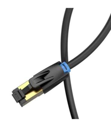 Network Cable CAT8 SFTP Vention IKABF RJ45 Ethernet 40Gbps 1m Black