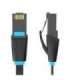 Flat Network Cable UTP CAT6 Vention IBJBX RJ45 Ethernet 1000Mbps 50m Black