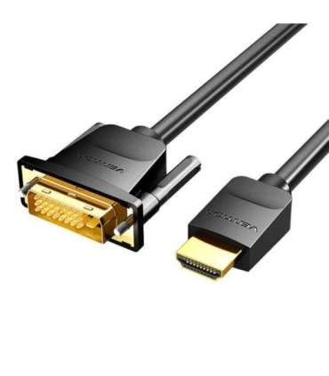 Kabel HDMI do DVI (24+1) Vention ABFBI 3m, 4K 60Hz/ 1080P 60Hz (Czarny)