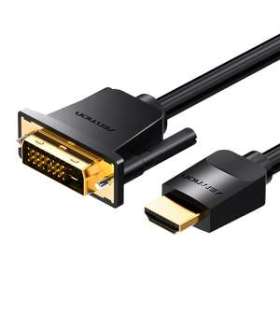 Kabel HDMI do DVI (24+1) Vention ABFBJ 5m, 4K 60Hz/ 1080P 60Hz (Czarny)