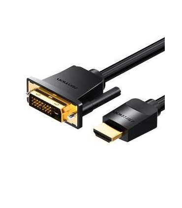 Kabel HDMI do DVI (24+1) Vention ABFBJ 5m, 4K 60Hz/ 1080P 60Hz (Czarny)