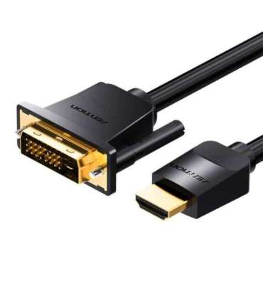 Kabel HDMI do DVI (24+1) Vention ABFBJ 5m, 4K 60Hz/ 1080P 60Hz (Czarny)