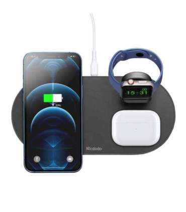 Wireless Charger Mcdodo CH-7061 3 in 1 15W (mobile/TWS/Apple watch) (black)