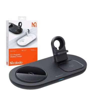 Wireless Charger Mcdodo CH-7061 3 in 1 15W (mobile/TWS/Apple watch) (black)