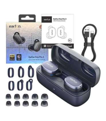 Earphones TWS EarFun Free Pro 3, ANC (blue)