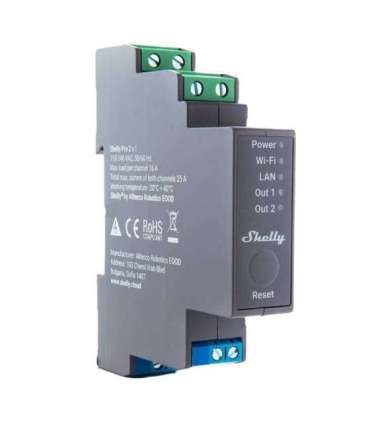 Dual-channel smart relay Shelly Pro 2