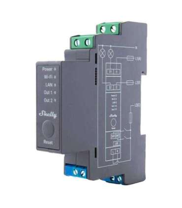 Dual-channel smart relay Shelly Pro 2