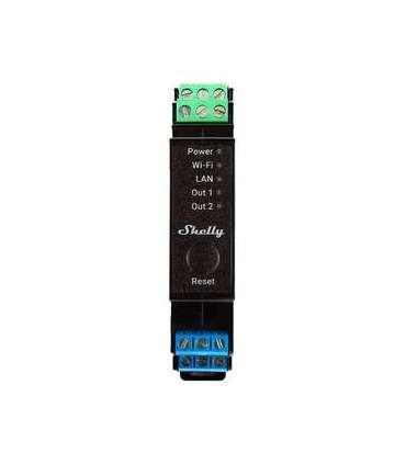DIN Rail Smart Switch Shelly Pro 2PM with power metering, 2 channels