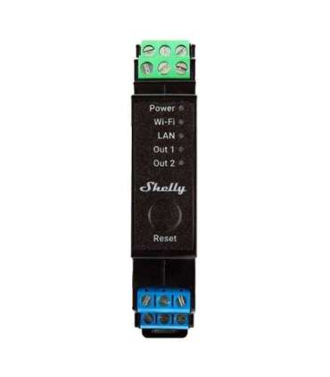 DIN Rail Smart Switch Shelly Pro 2PM with power metering, 2 channels