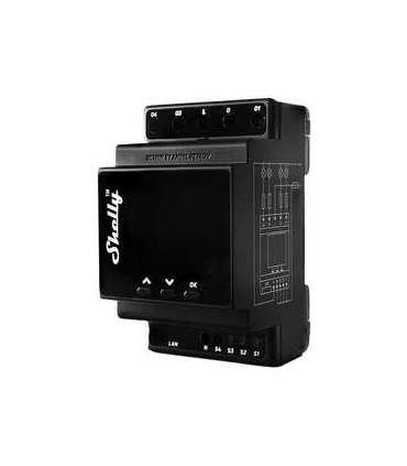 DIN Rail Smart Switch Shelly Pro 4PM with power metering, 4 channels