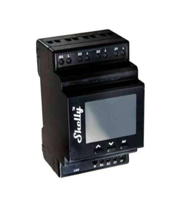 DIN Rail Smart Switch Shelly Pro 4PM with power metering, 4 channels