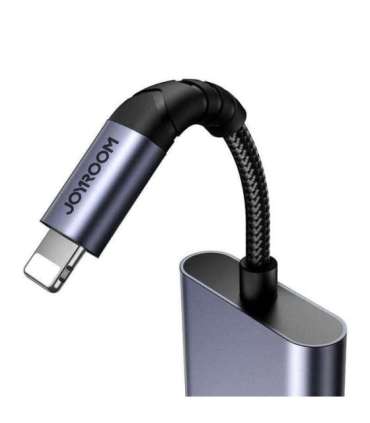 2-in-1 Audio adapter Joyroom SY-L02 Lightning to Double Lightning (black)