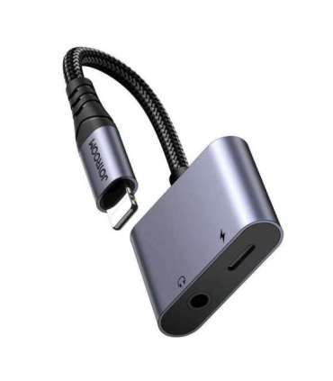 2-in-1 Audio adapter Joyroom SY-L02 Lightning to Double Lightning (black)