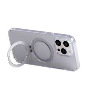 Magnetic protective phone case with holder Joyroom JR-BP004 for iPhone 15 Pro Max (transparent)