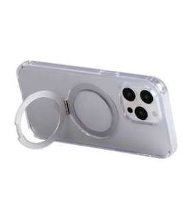 Magnetic protective phone case with holder Joyroom JR-BP004 for iPhone 15 Pro (transparent)
