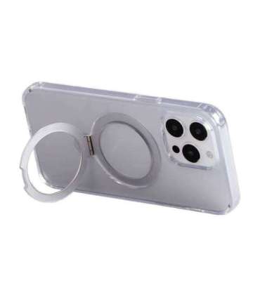Magnetic protective phone case with holder Joyroom JR-BP004 for iPhone 15 Pro (transparent)