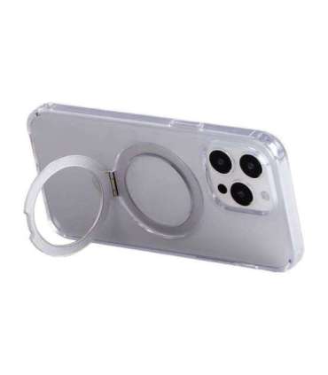 Magnetic protective phone case with holder Joyroom JR-BP004 for iPhone 15 (transparent)