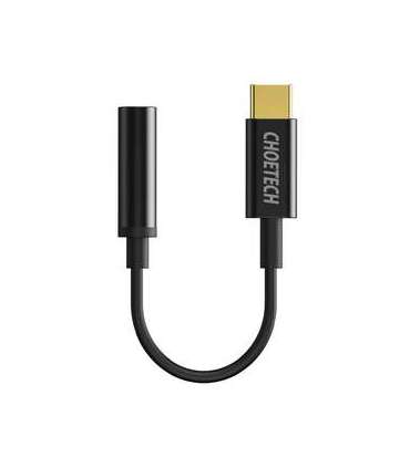 Adapter Choetech AUX003 USB-C to 3.5mm Audio Jack Adapter (black)