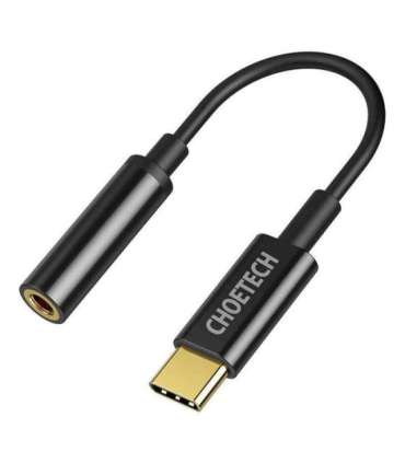 Adapter Choetech AUX003 USB-C to 3.5mm Audio Jack Adapter (black)